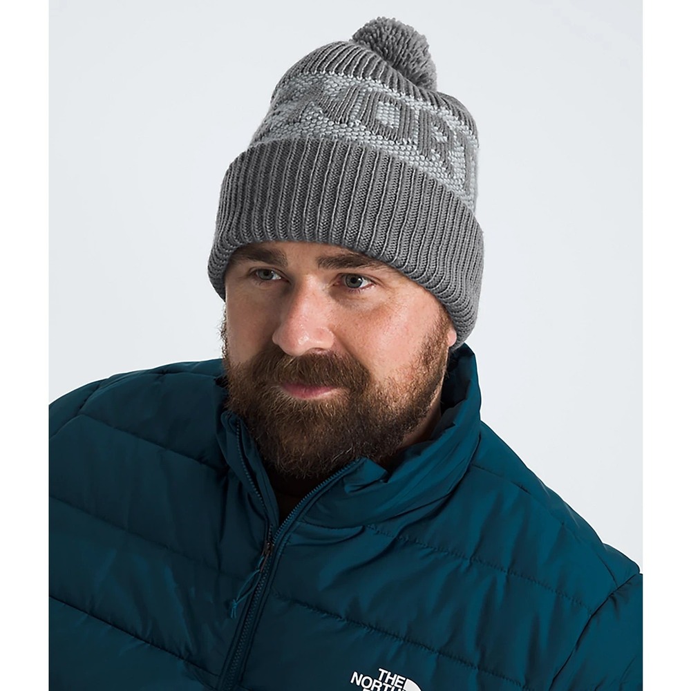 The North Face Men's/Women's Retro Cabin Beanie OS Smoked Pearl Grey Knit Hat